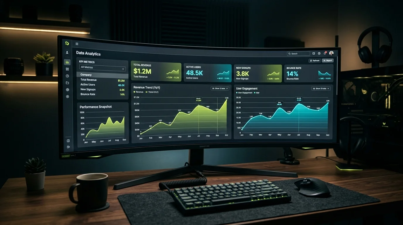 SaaS Development — dashboard mockup
